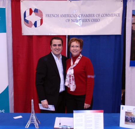 Ed Hollo and Cindy Hazelton French American Chamber of Commerce at IX Center