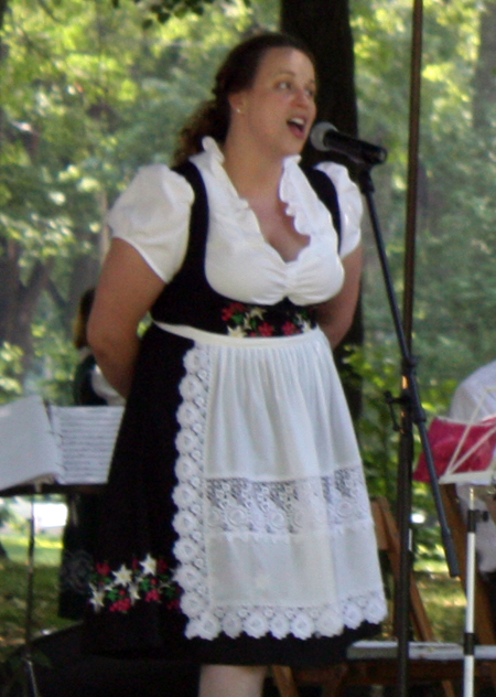 Michelle Esper of Donauschw�bische Blaskapelle in the German Cultural Garden