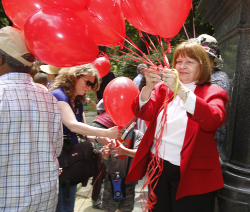 Separating 99 Red Balloons in German Cultural Garden in Cleveland