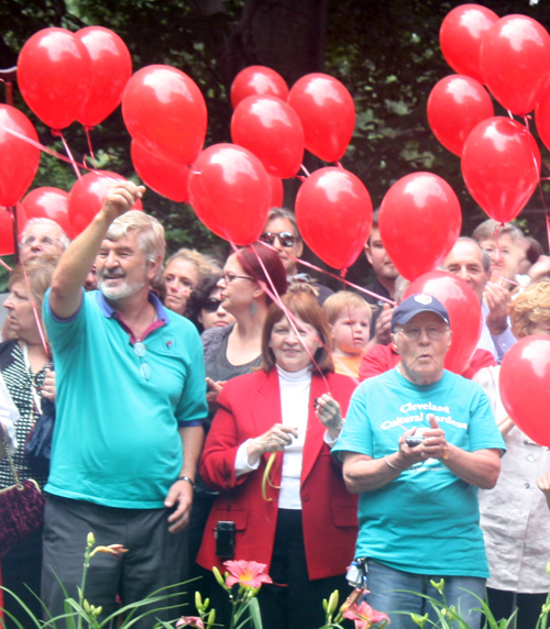 99 Red Balloons in German Cultural Garden in Cleveland