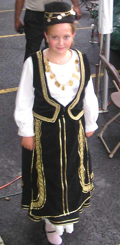 young Greek girl in costume