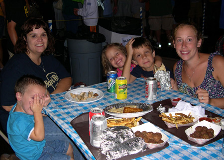 Greek mom and kids at Greek Fest in Cleveland