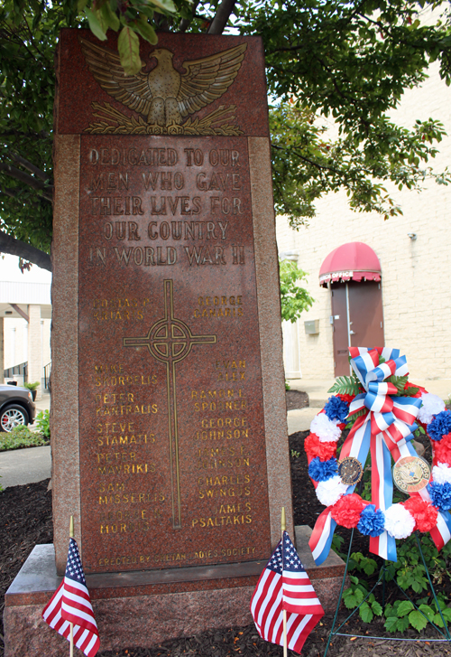 World War 2 Memorial at Annunciation Greek Orthodox Church in Cleveland - outside