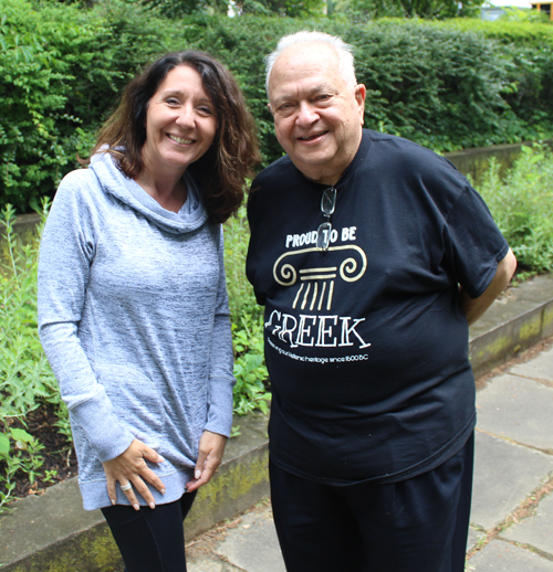 Eleni Johnson, St Paul Dance Directtor and Lou Frangos,President of the Greek Garden Association of Cleveland