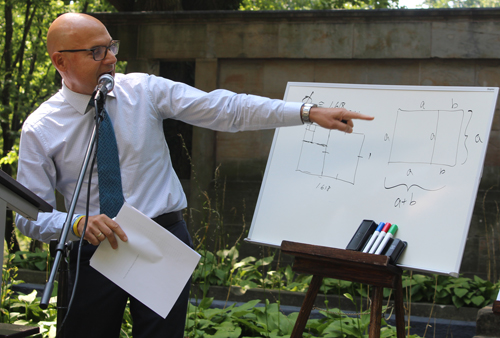 Athanasious Sarantopoulus teaching in the Greek Cultural Garden