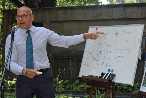 Athanasious Sarantopoulus teaching in the Greek Cultural Garden