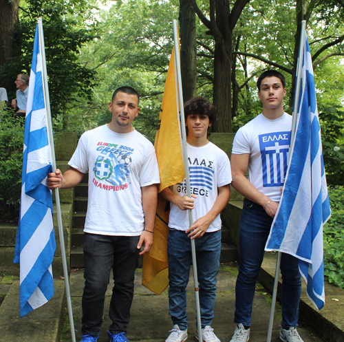 Ermidis boys with flag