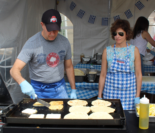 Grilling at Greek festival