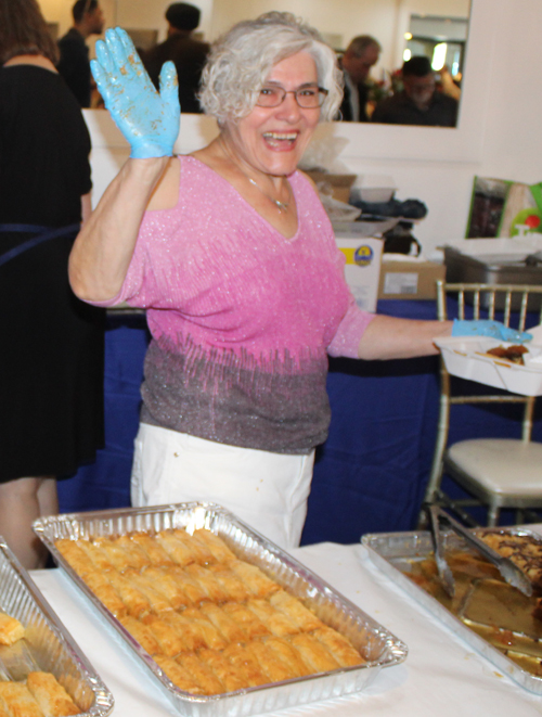 Greek dessert lady