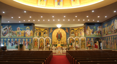 Inside of St Paul Greek Orthodox Church in North Roylaton Ohio