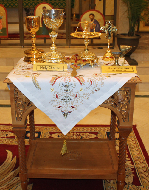 Inside of St Paul Greek Orthodox Church in North Roylaton Ohio