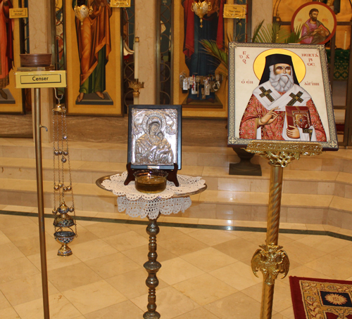Inside of St Paul Greek Orthodox Church in North Roylaton Ohio