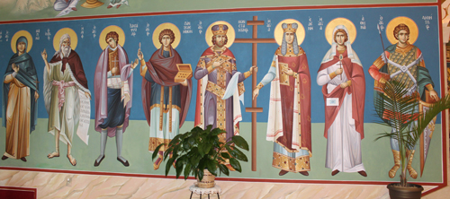 Inside of St Paul Greek Orthodox Church in North Roylaton Ohio