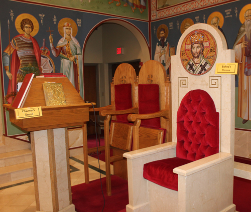 Inside of St Paul Greek Orthodox Church in North Roylaton Ohio