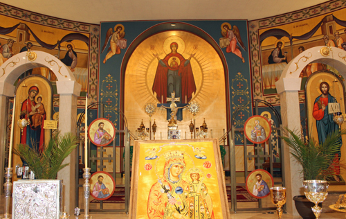 Inside of St Paul Greek Orthodox Church in North Roylaton Ohio