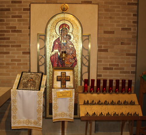 Inside of St Paul Greek Orthodox Church in North Roylaton Ohio