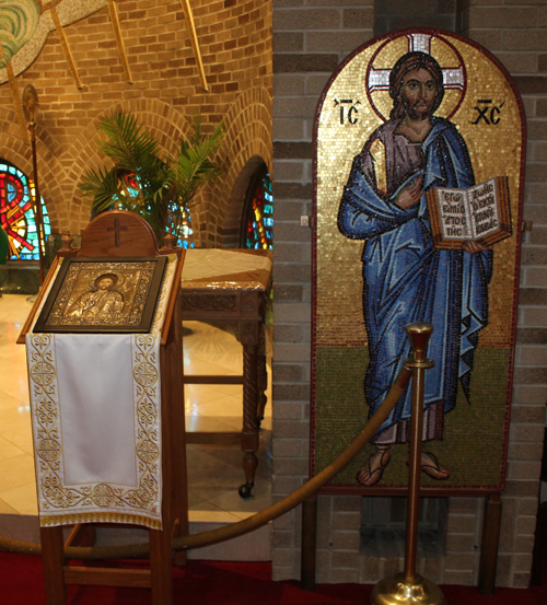 Inside of St Paul Greek Orthodox Church in North Roylaton Ohio