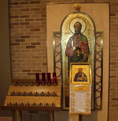 Inside of St Paul Greek Orthodox Church in North Roylaton Ohio