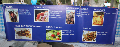 Greek foods served outside