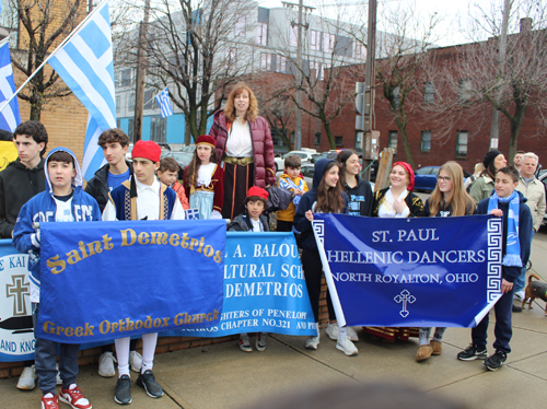 Greek Independence Day group on Annunciation Church steps