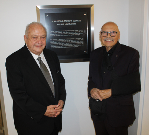 Lou Frangos with a fellow Tri-C alumnus