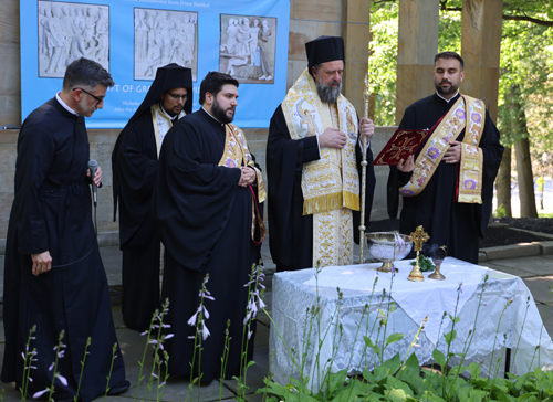 Blessing of the Waters in Greek Cultrual Garden in Cleveland