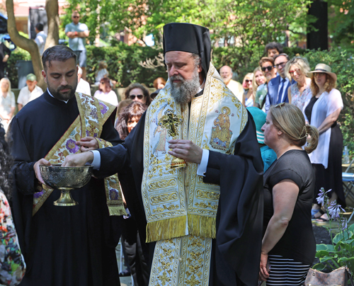 Blessing of the Waters in Greek Cultrual Garden in Cleveland