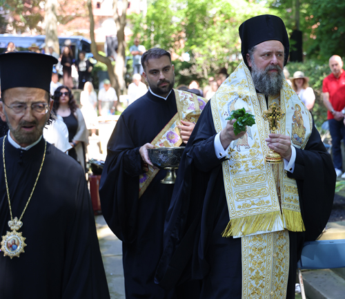 Blessing of the Waters in Greek Cultrual Garden in Cleveland