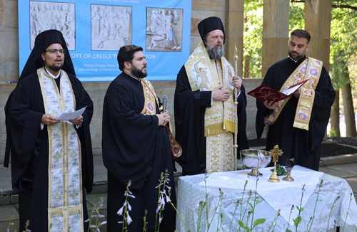 Blessing of the Waters in Greek Cultrual Garden in Cleveland