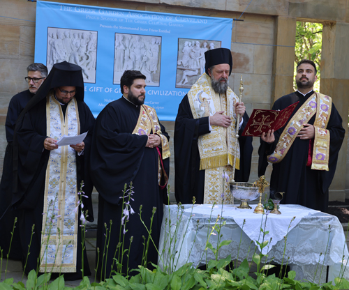 Blessing of the Waters in Greek Cultrual Garden in Cleveland
