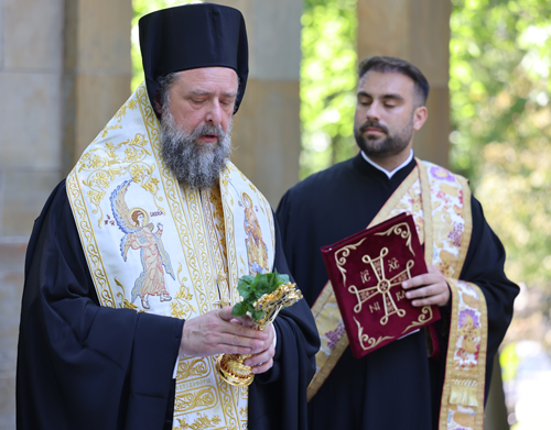 Blessing of the Waters in Greek Cultrual Garden in Cleveland