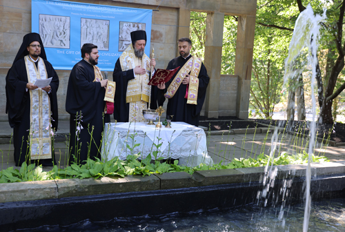 Blessing of the Waters in Greek Cultrual Garden in Cleveland
