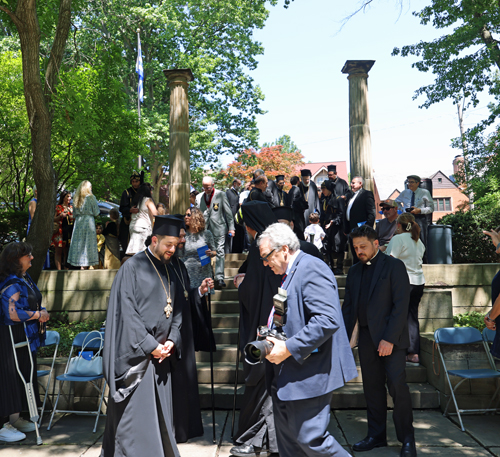 Greek Clergy arriving in the Greek Cultural Garden
