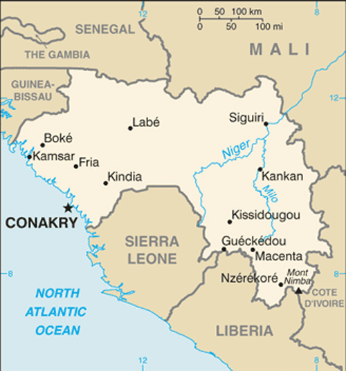 Map of  Guinea