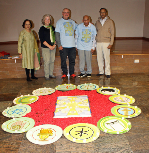 Jaya Shah, Polly and Mayor Michael Wheeler, Ramesh Shah and Anand Rao Kalepu