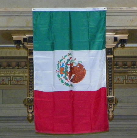 Mexican Flag in Cleveland City Hall for Cinco de Mayo