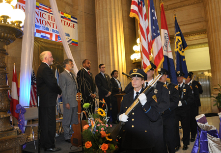 Color Guard at Hispanic Heritage Month in Cleveland