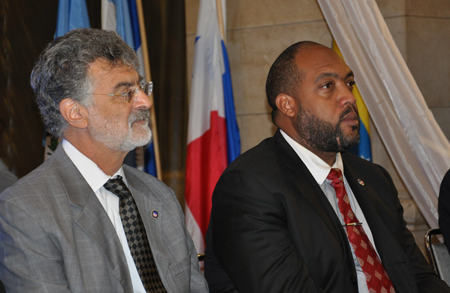Cleveland Mayor Frank Jackson and Community Relations Board Director Blaine Griffin