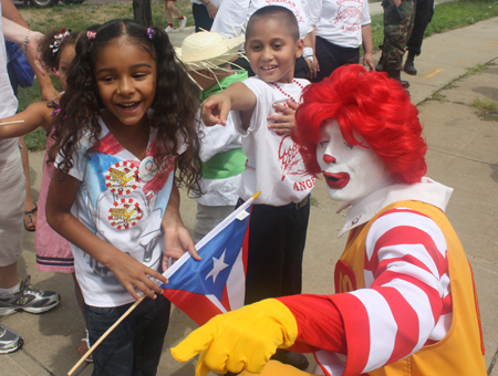 Ronald McDonald with kids
