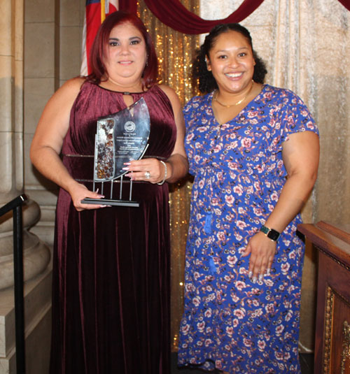 Award at Hispanic Heritage Night closing
