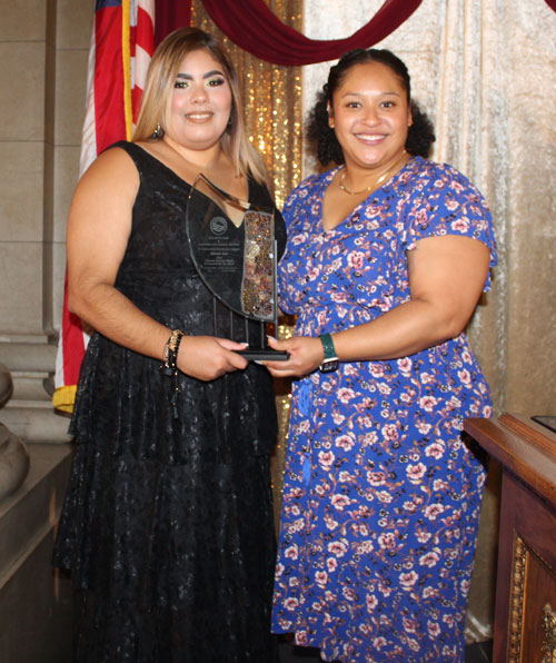 Award at Hispanic Heritage Night closing