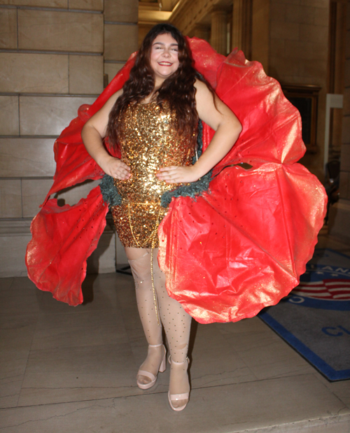 Latina Image Fashion Show ladies in colorful costumes