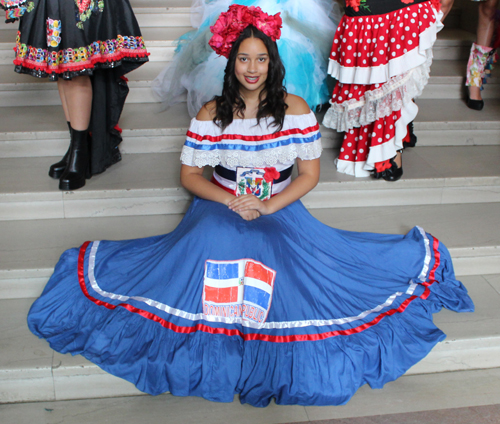 Latina Image Fashion Show ladies in colorful costumes