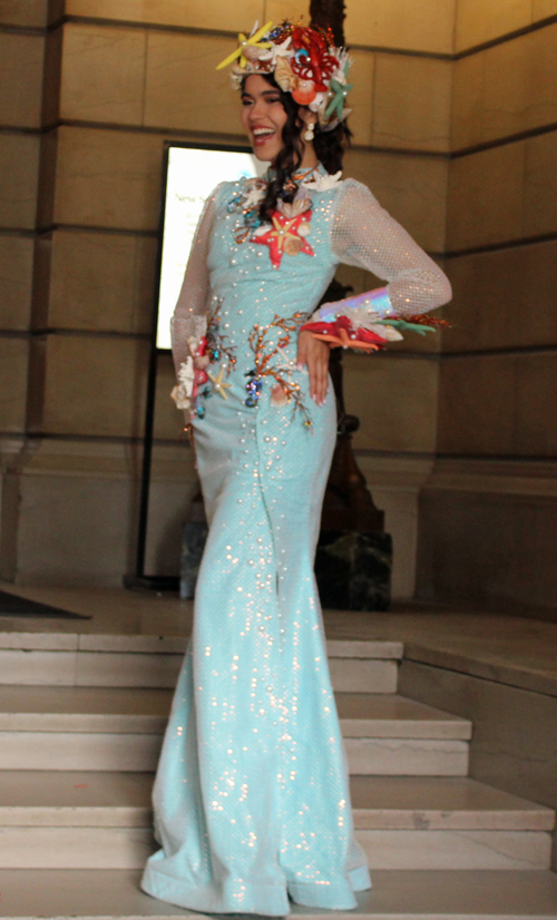 Latina Image Fashion Show ladies in colorful costumes