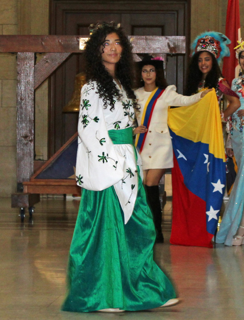 Latina Image Fashion Show ladies in colorful costumes
