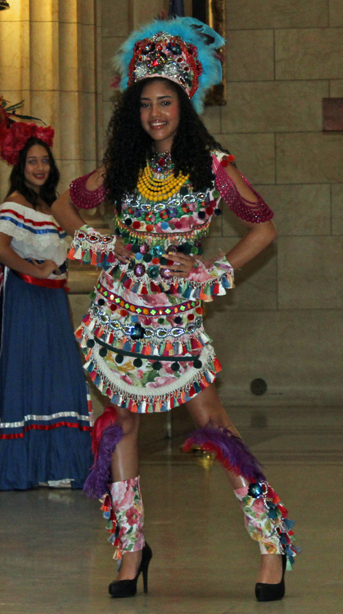 Latina Image Fashion Show ladies in colorful costumes