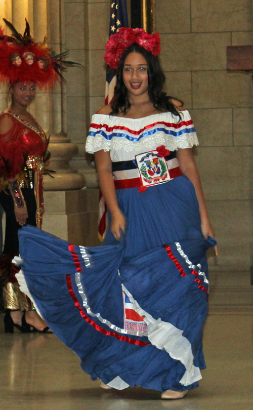 Latina Image Fashion Show ladies in colorful costumes