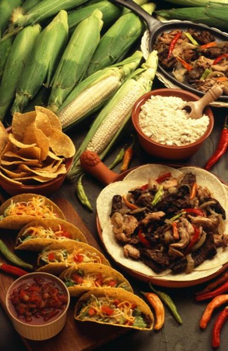 cornmeal products such as tortillas and taco shells