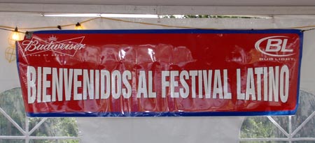 Latino Festival sign