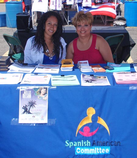 Laurie Martinez and Francis Cintron of the Spanish American Committee